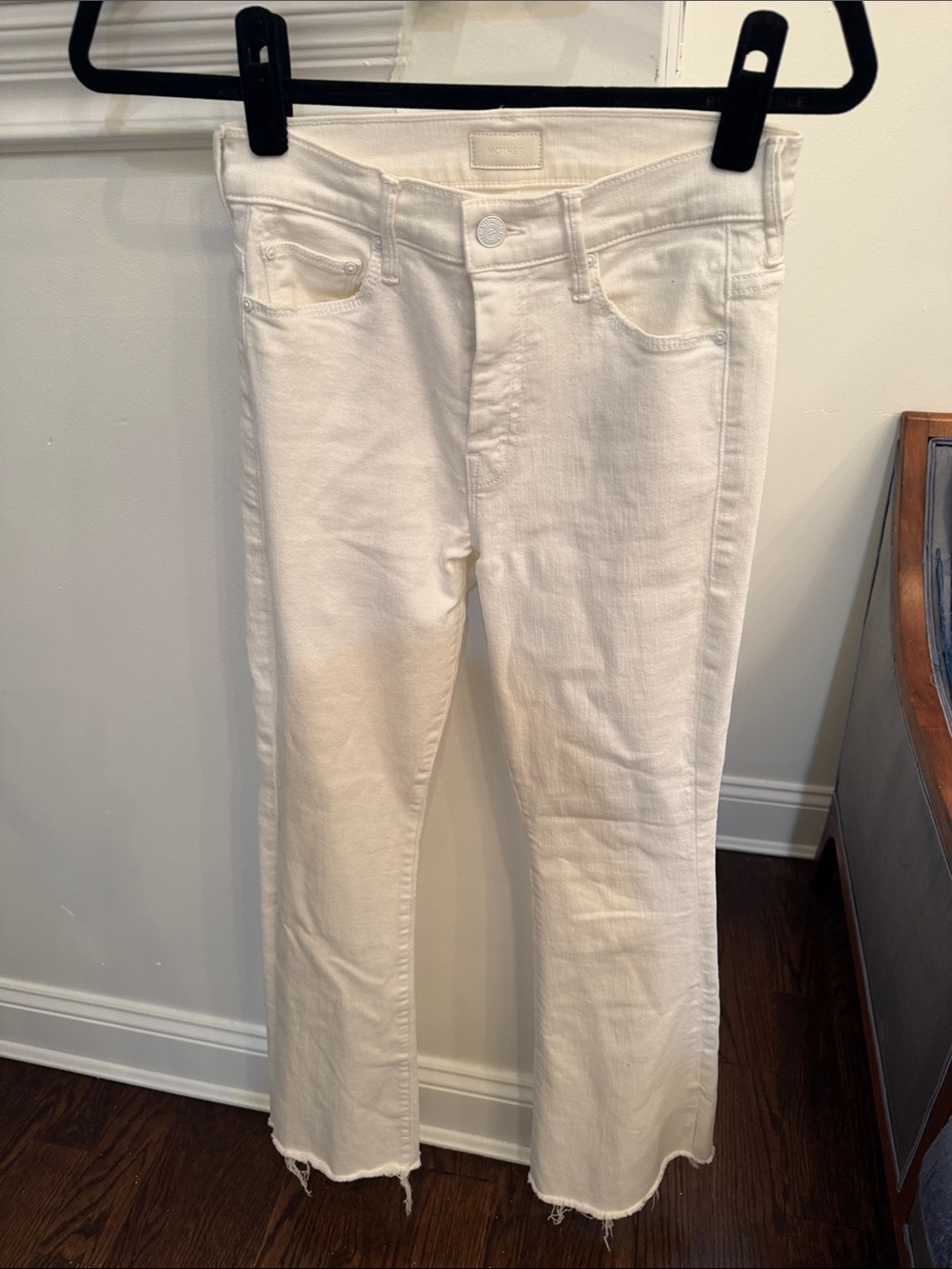 Mother White Women's Weekender Fray Jeans